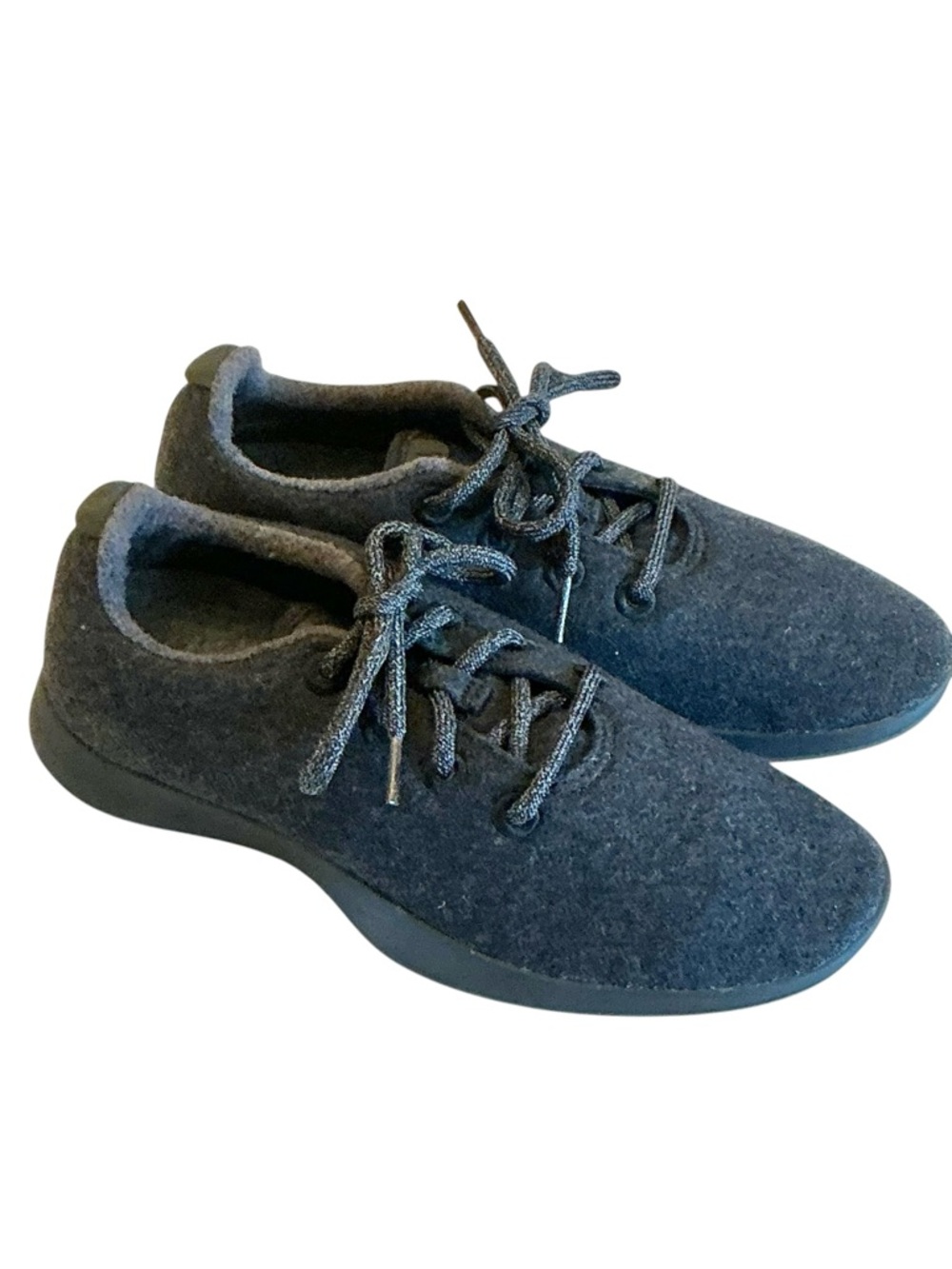 Allbirds Women’s Wool Runner Sneaker Dark Charcoal Merino Wool Lace-up Size-9